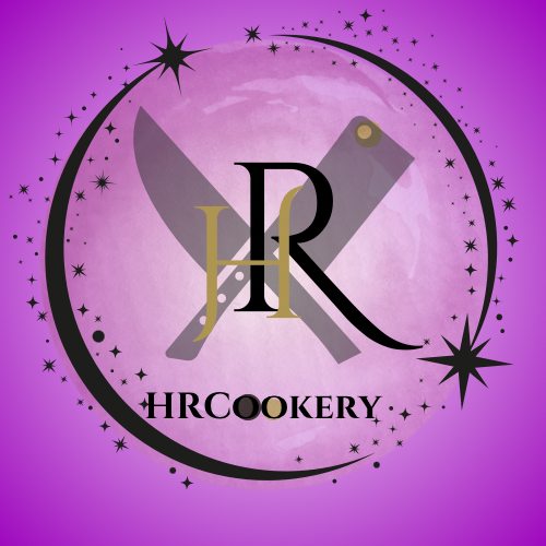 The hrCookery logo featuring modern typography and a culinary graphic element.